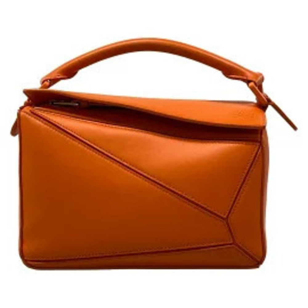 Loewe Puzzle Top Handle Bag Leather Orange